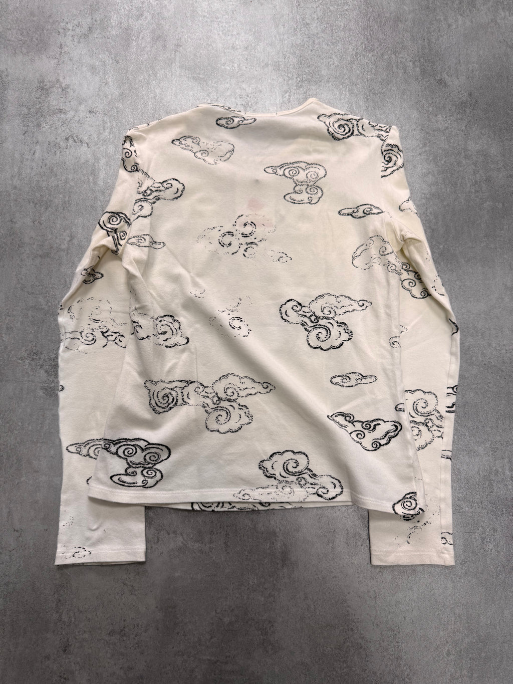 2000s Roberto Cavalli Asian Tatoos White Longsleeves