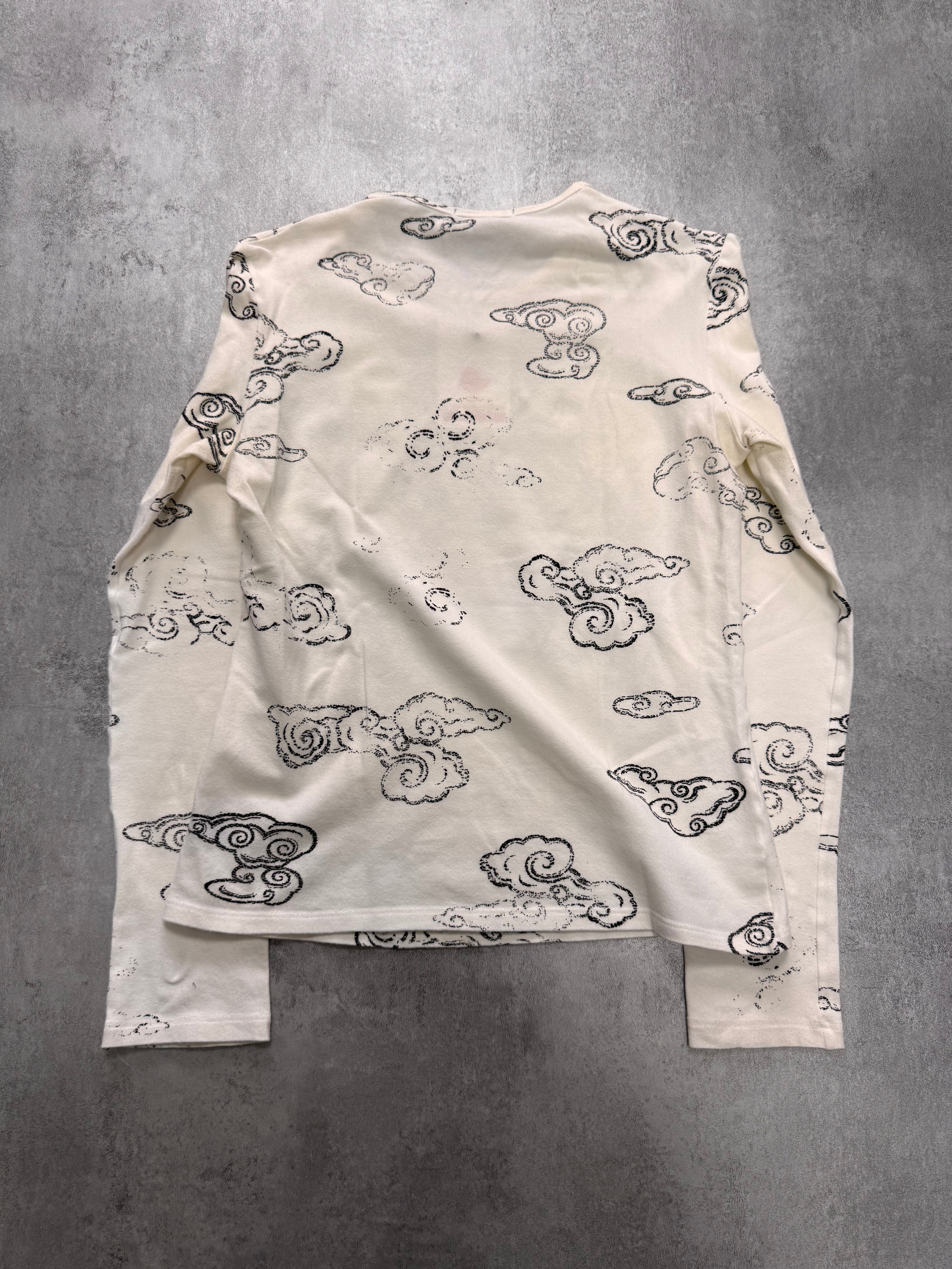 2000s Roberto Cavalli Asian Tatoos White Longsleeves