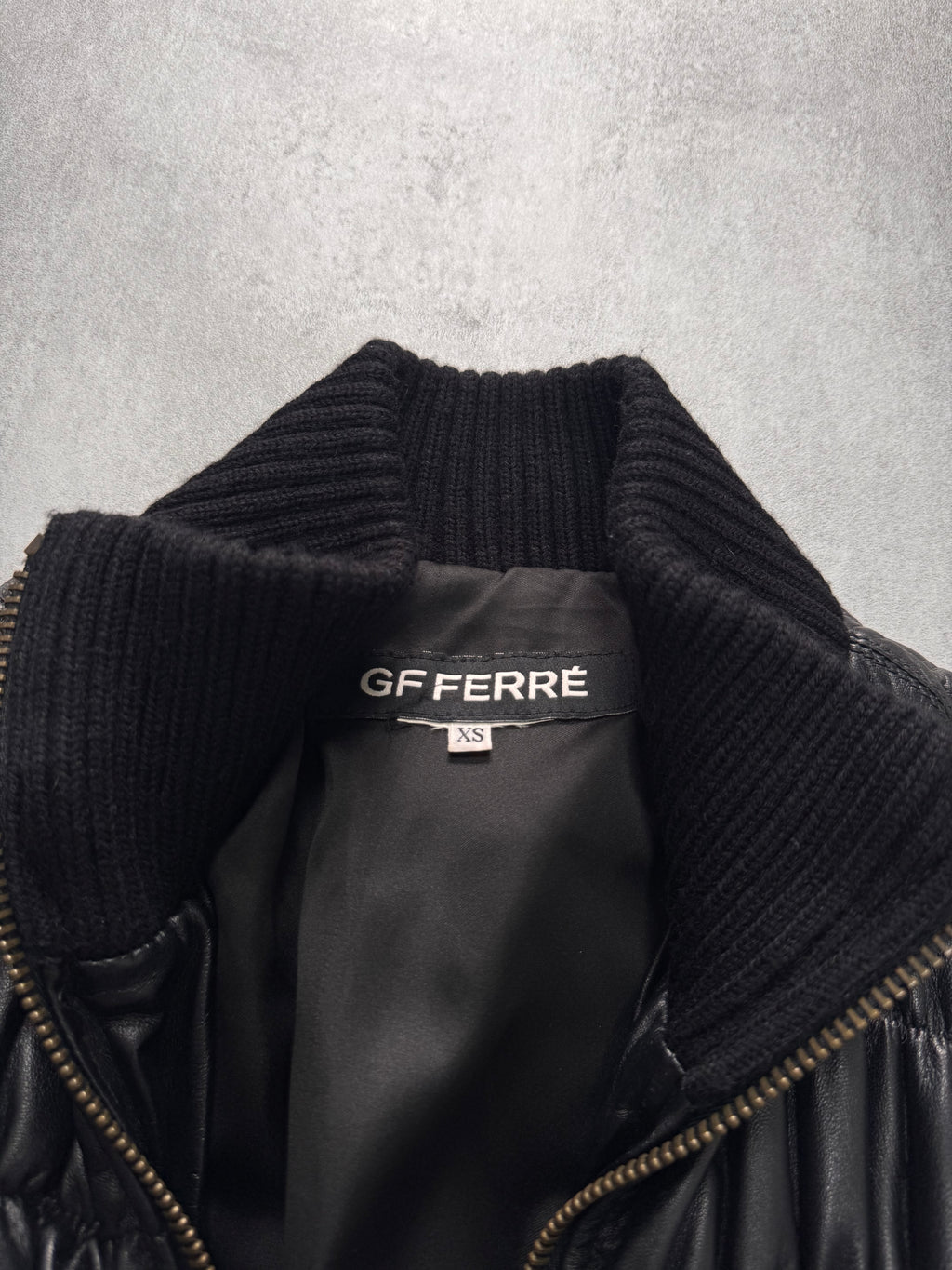 2000s Gianfranco Ferré Plissé Hybrid Black Leather Cropped Jacket