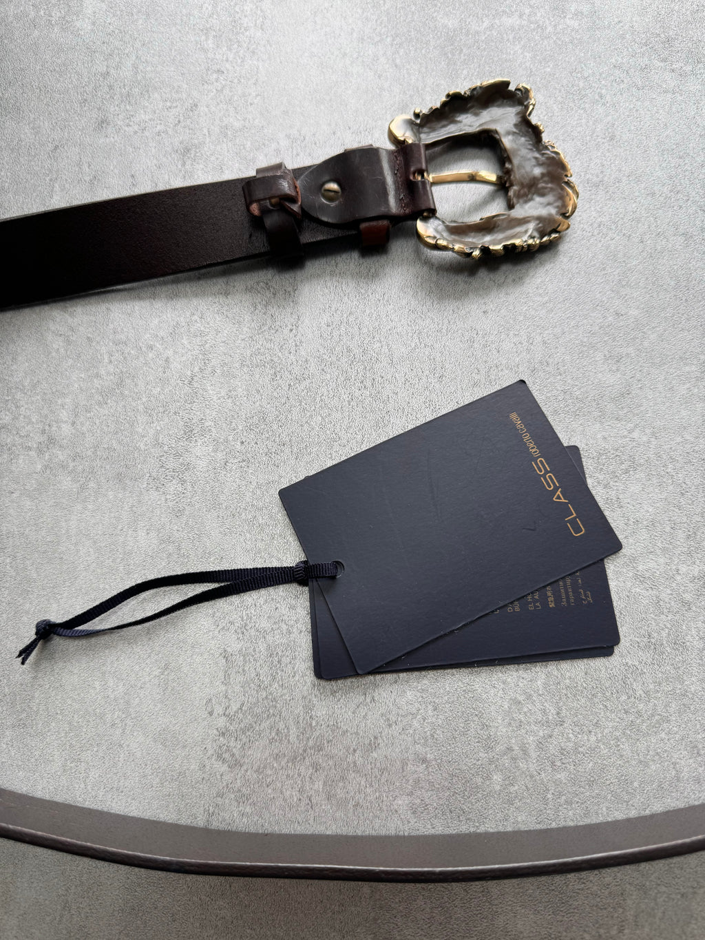 Cavalli Class Molding Buckle Leather Belt