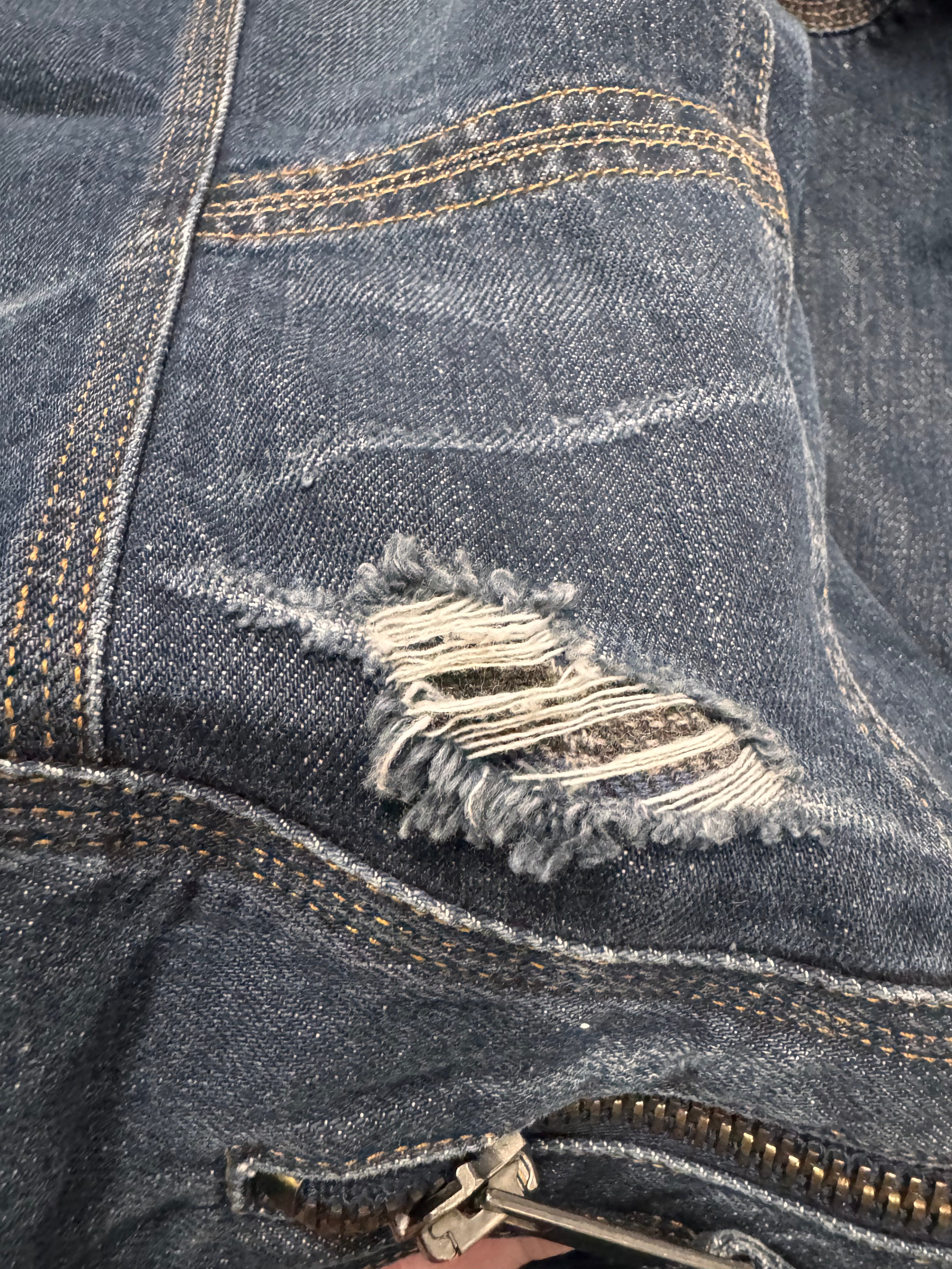 AW2004 Dolce & Gabbana Astro Biker Cafe Denim Jacket