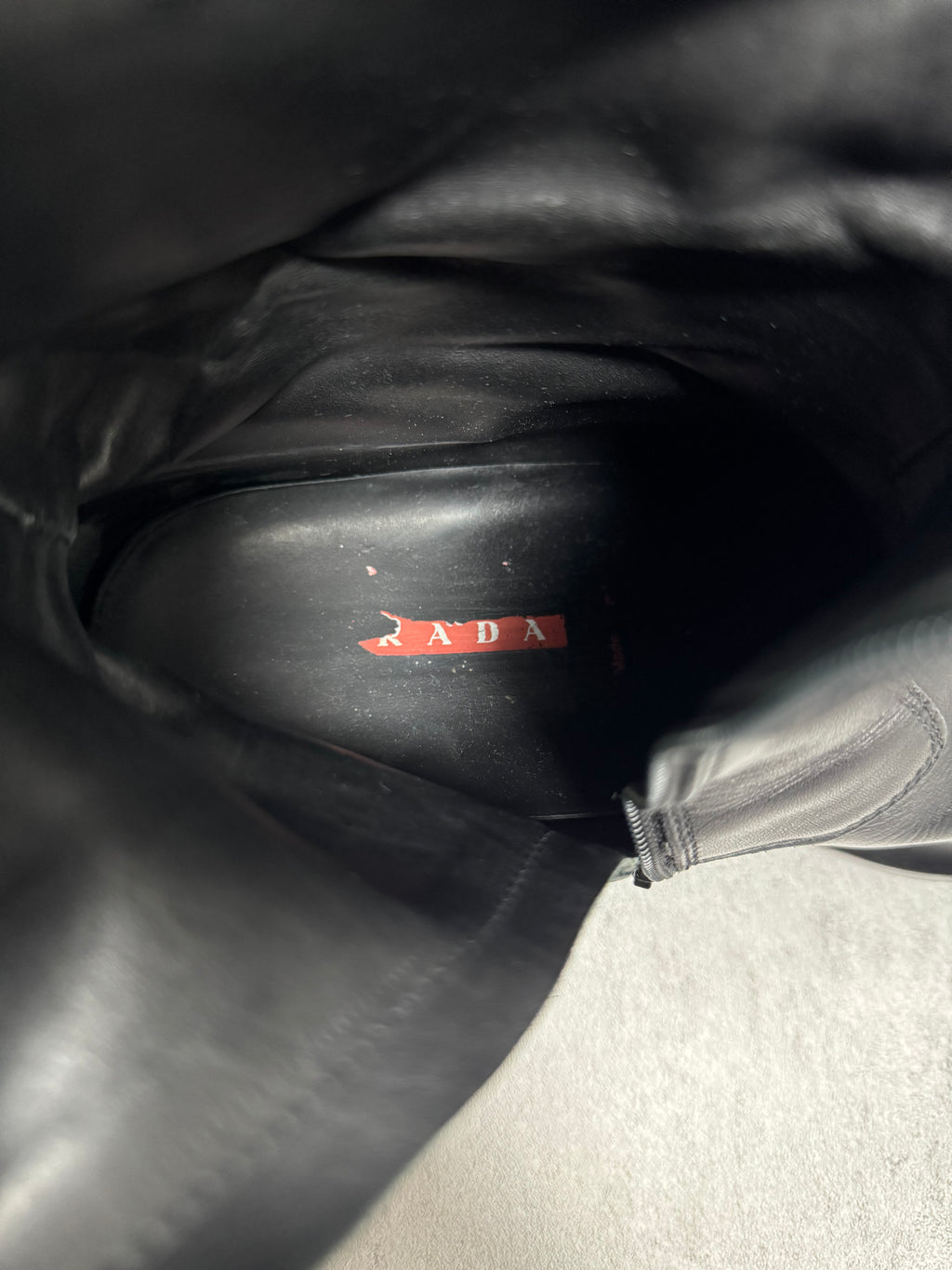 FW1999 Prada Ankle Vibram Black Leather Boots