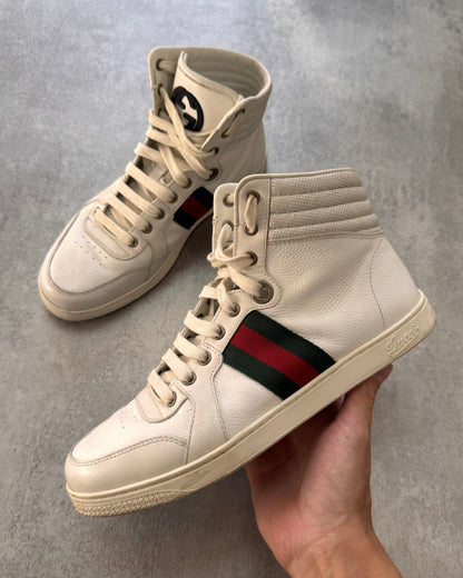 Gucci Italian White High Sneakers (40eu/us7)