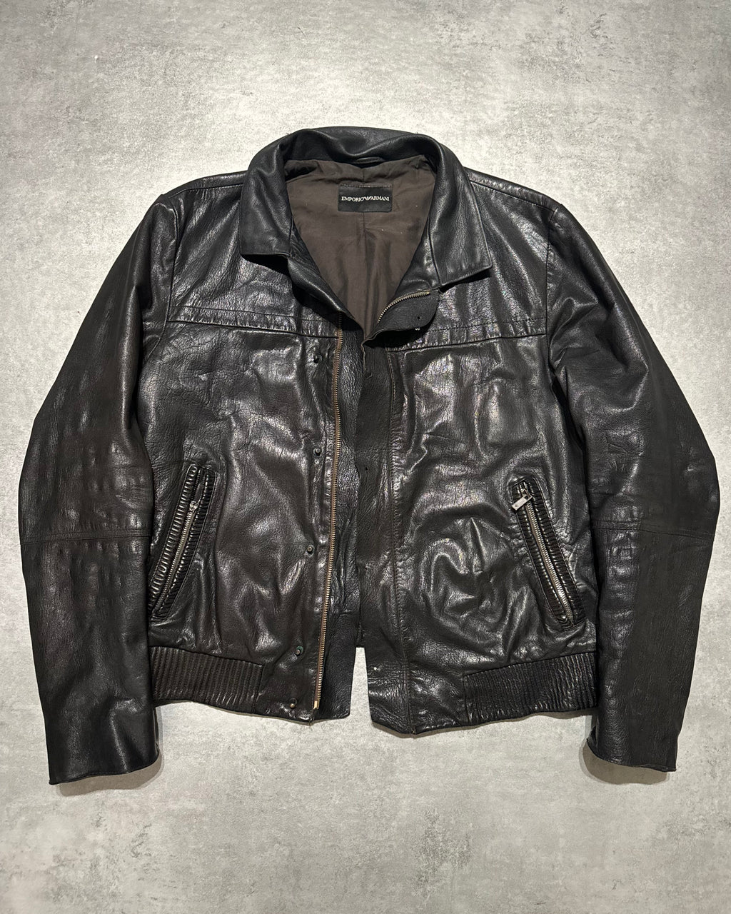 AW2008 Emporio Armani Obscure Premium Alpha Leather Jacket (M/L) - 14