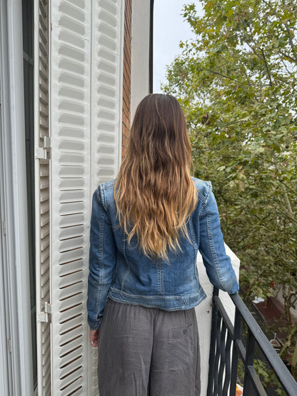 2000s Armani Denim Jacket with Detachable Arms (XS)