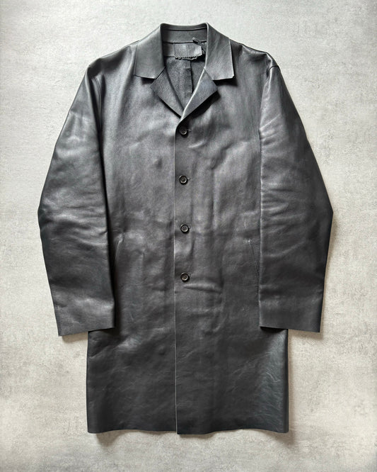 FW2000 Prada Black Pure Trench Leather Jacket (M)