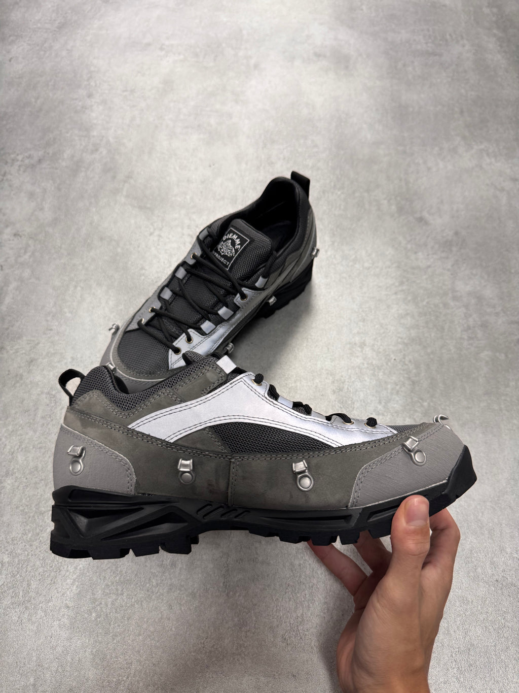 Y/Project x Diemme Silver Grey Grappa Hiker Shoes