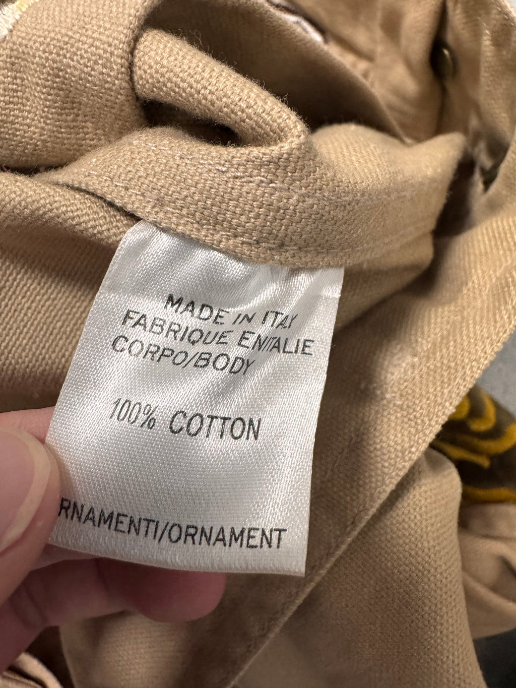 Roberto Cavalli Embroided Flowers Beige Jacket