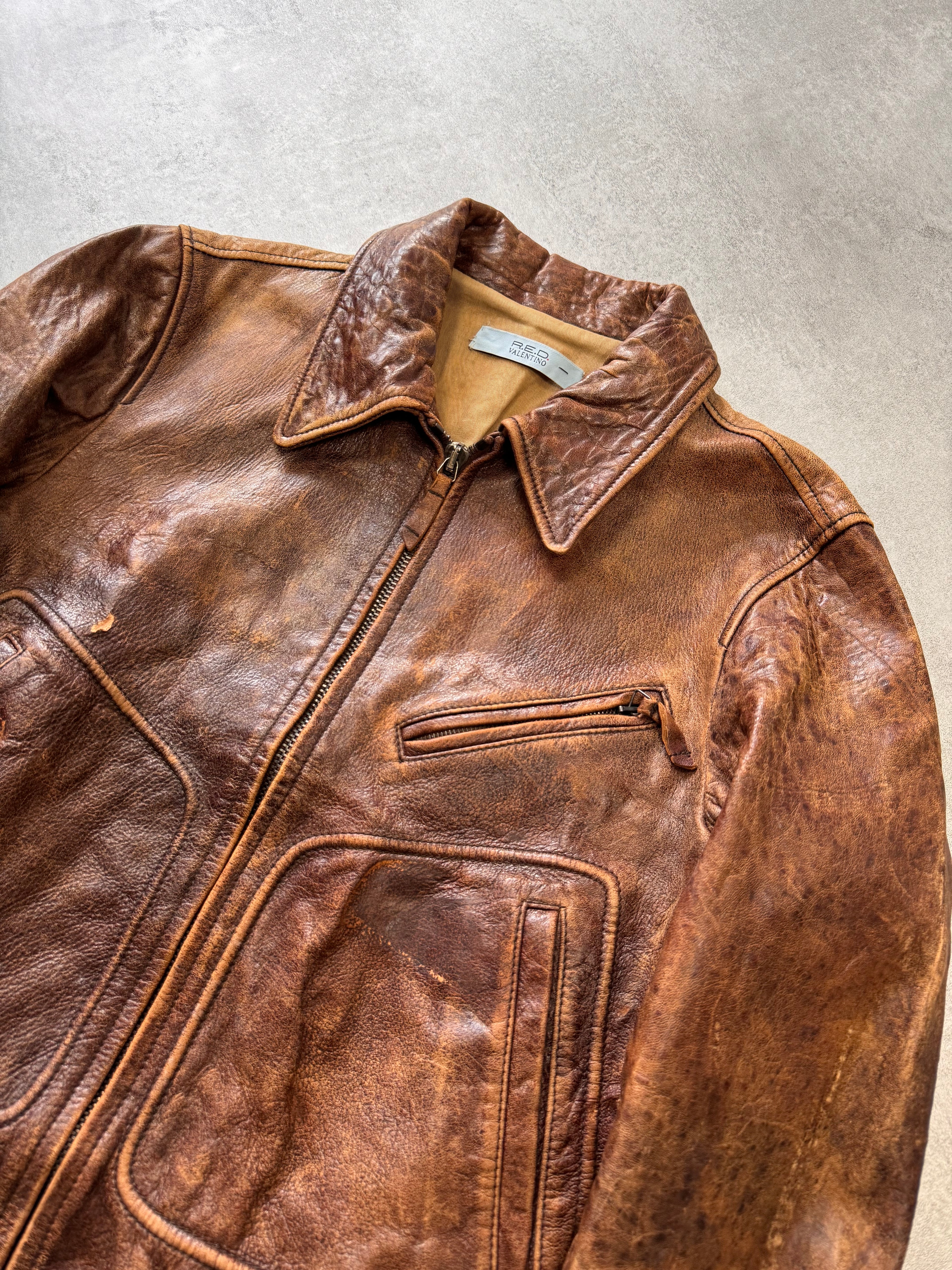 AW2007 Valentino Studded Bomber Leather Jacket