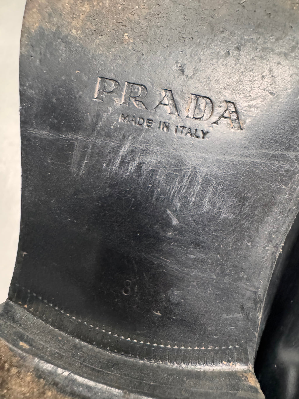 Prada Class Ankle Black Leather Boots