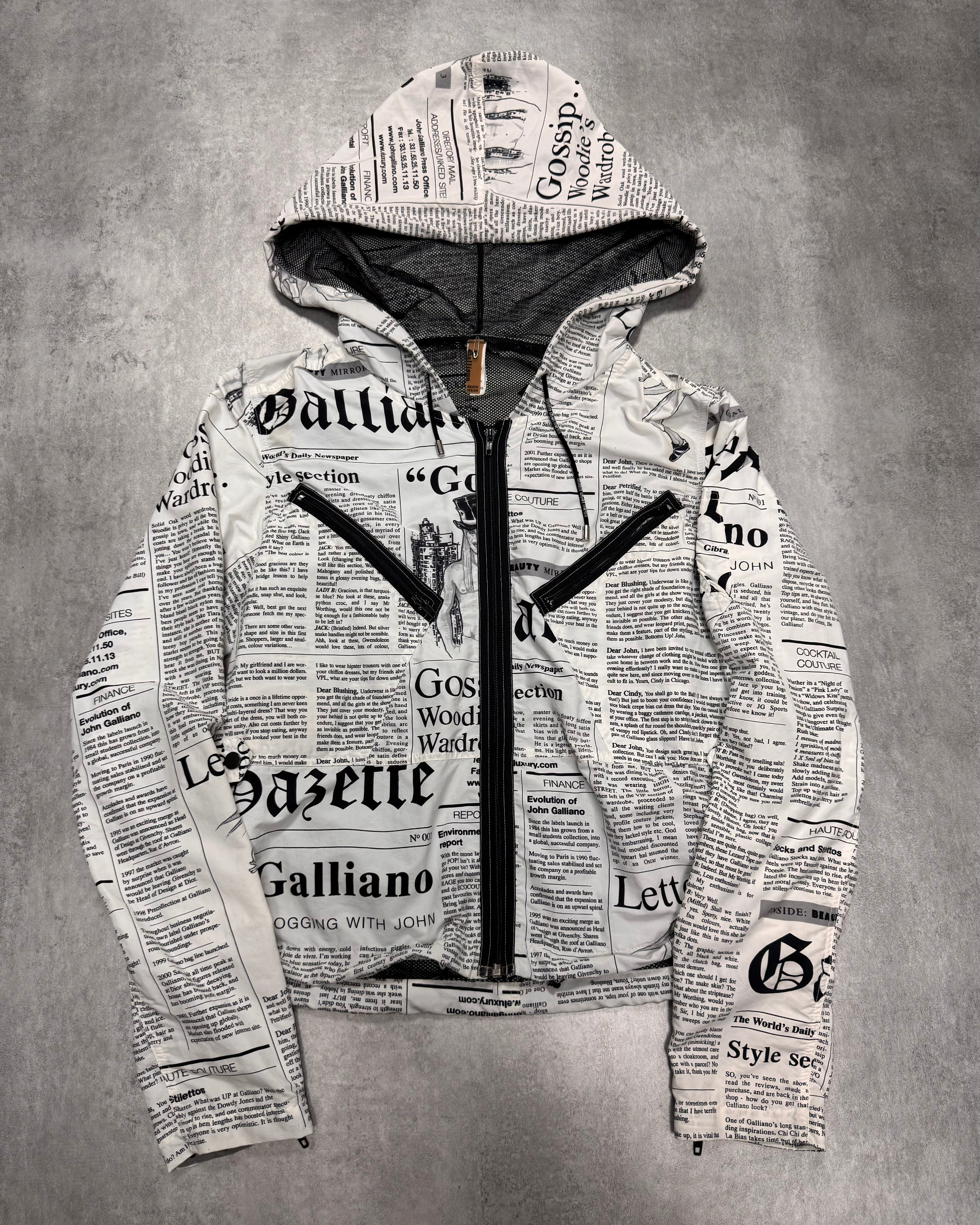 2000s John Galliano Newspaper Light Jacket