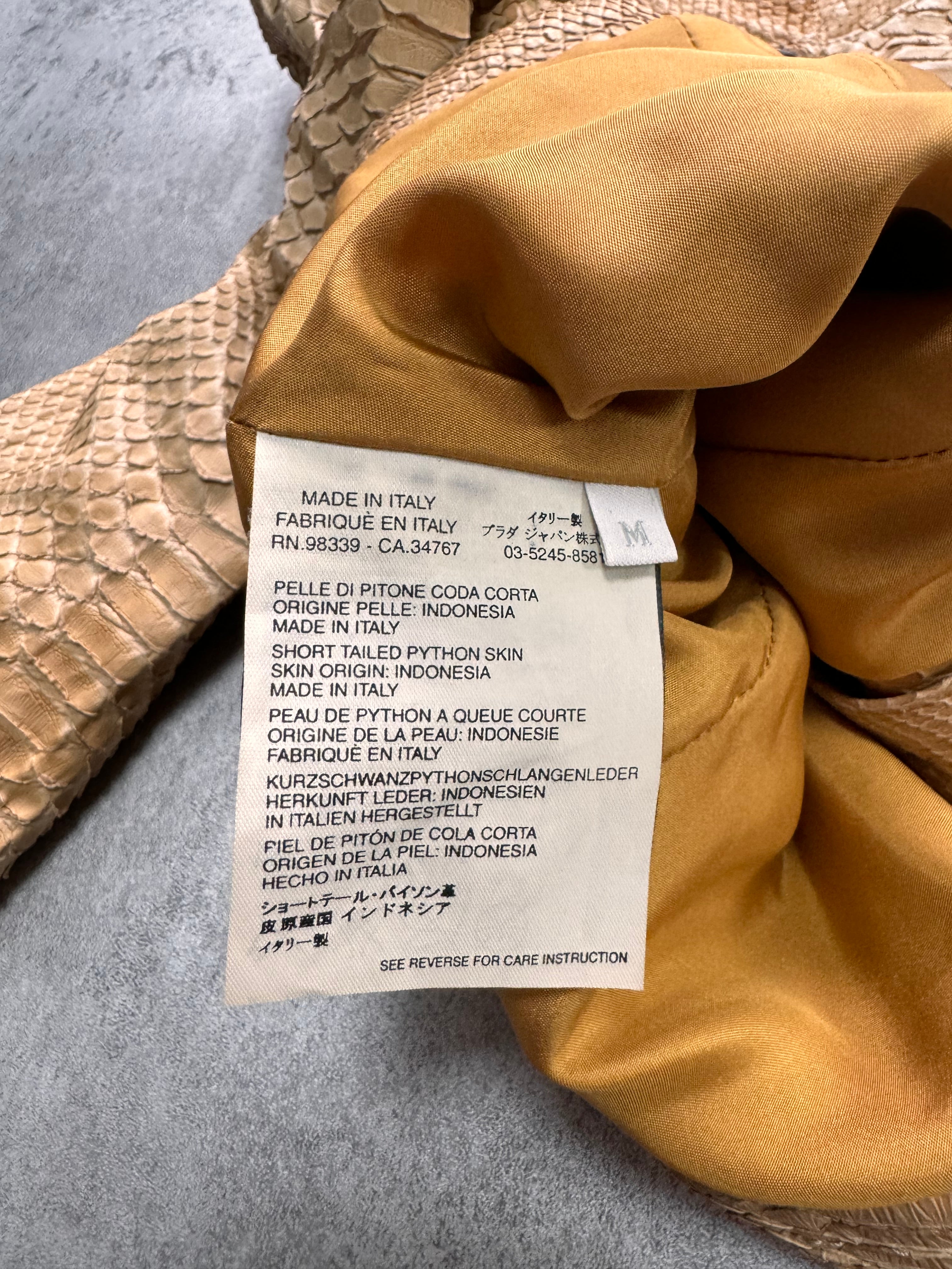 SS2004 Prada Desert Python Leather Jacket (XS)