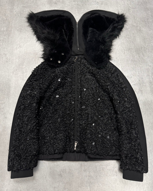 Emporio Armani Embellished Zipped Hood Jacket (XS)