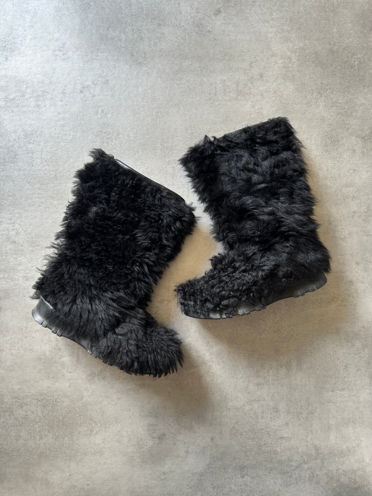 FW1999 Prada Black Fur Boots  (39) - 8