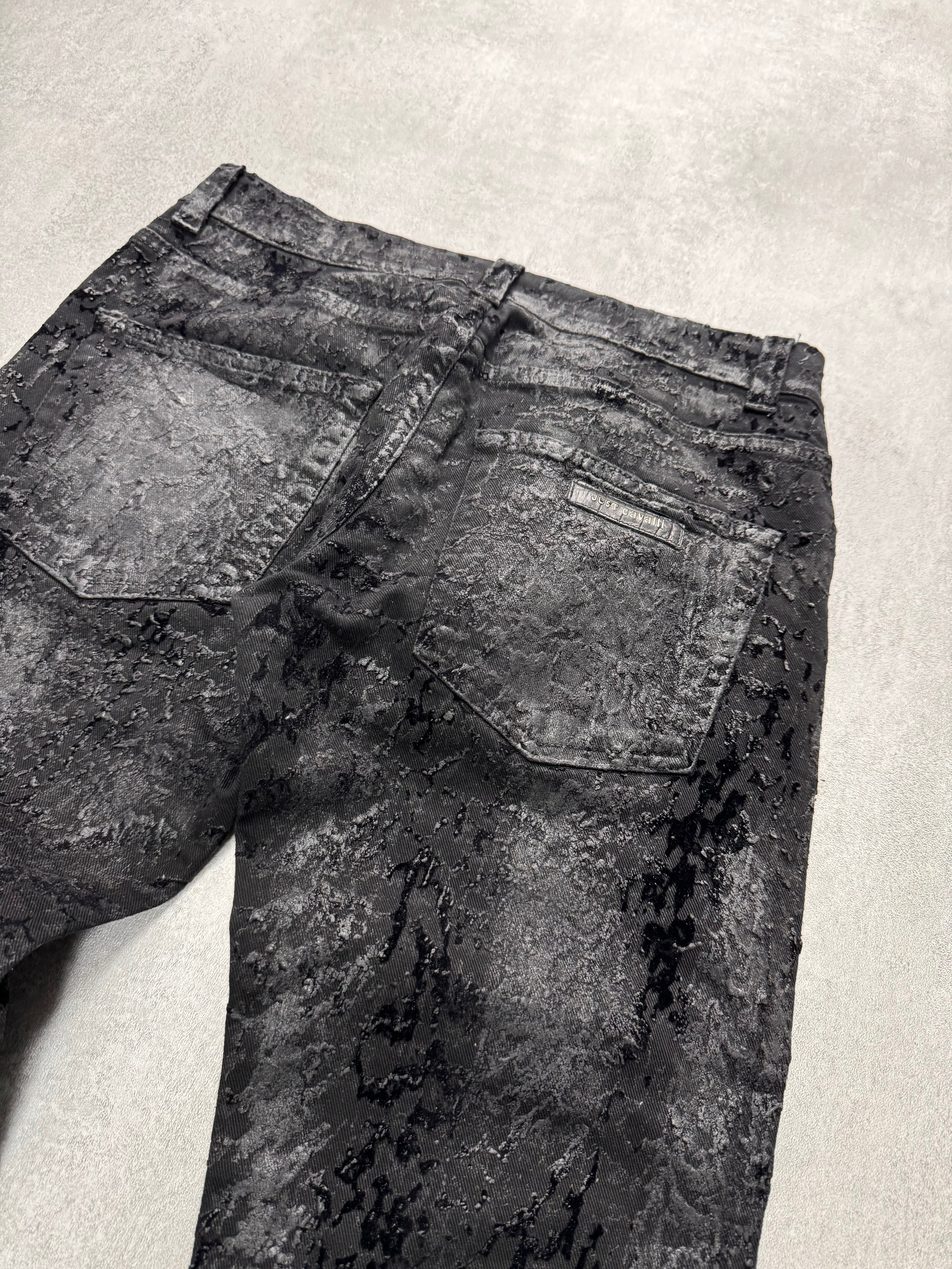 AW2010 Just Cavalli Rainy Obscure Velvet Jeans (S)