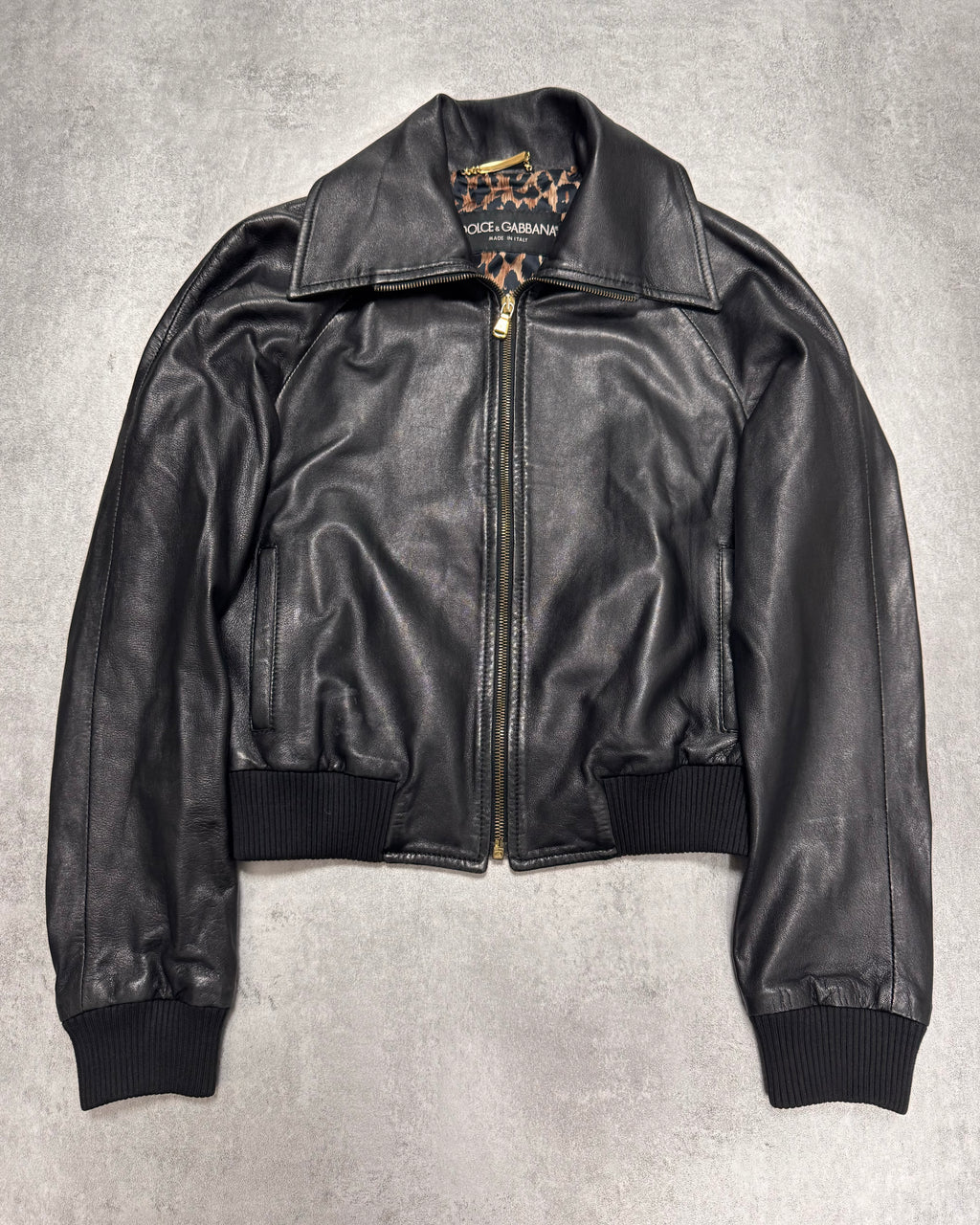 2000s Dolce & Gabbana Black Leather Jacket