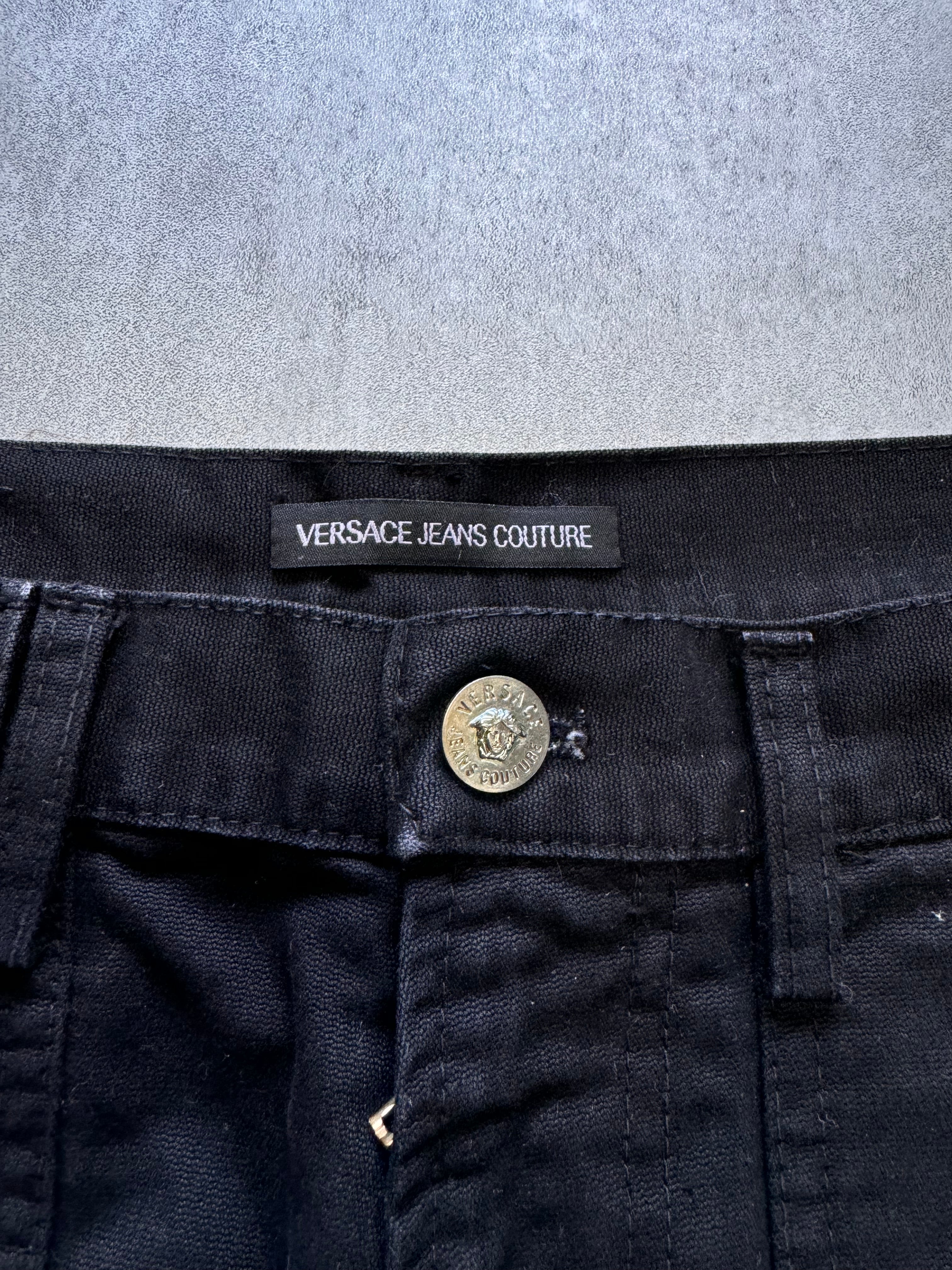 2000s Versace Utility Black Cargo Pants