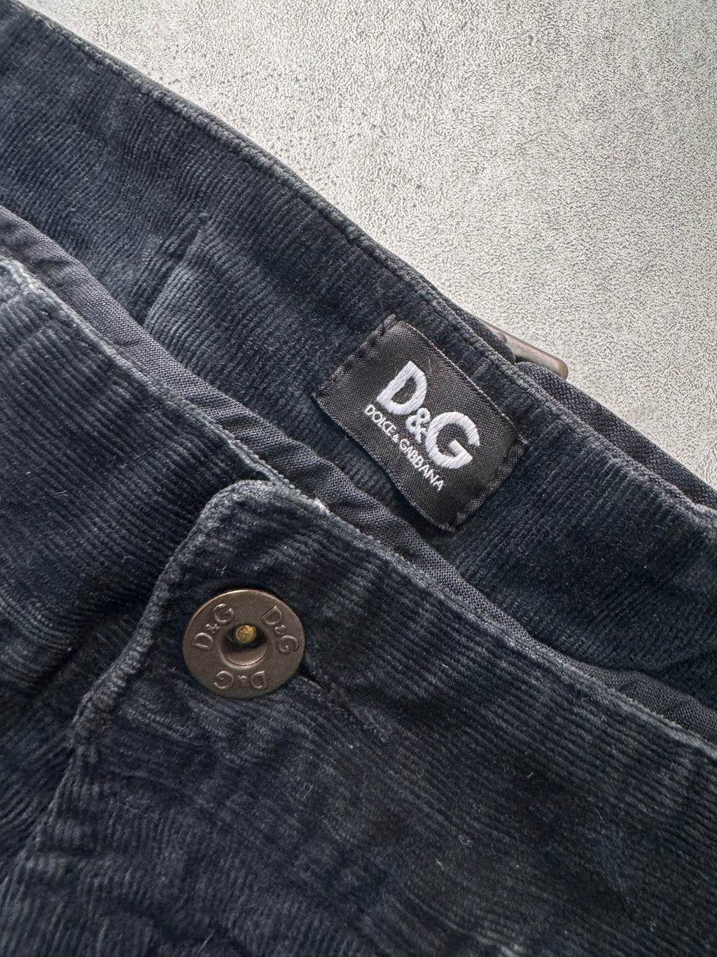 2010s Dolce & Gabbana Navy Hybrid Velvet Cargo Pants