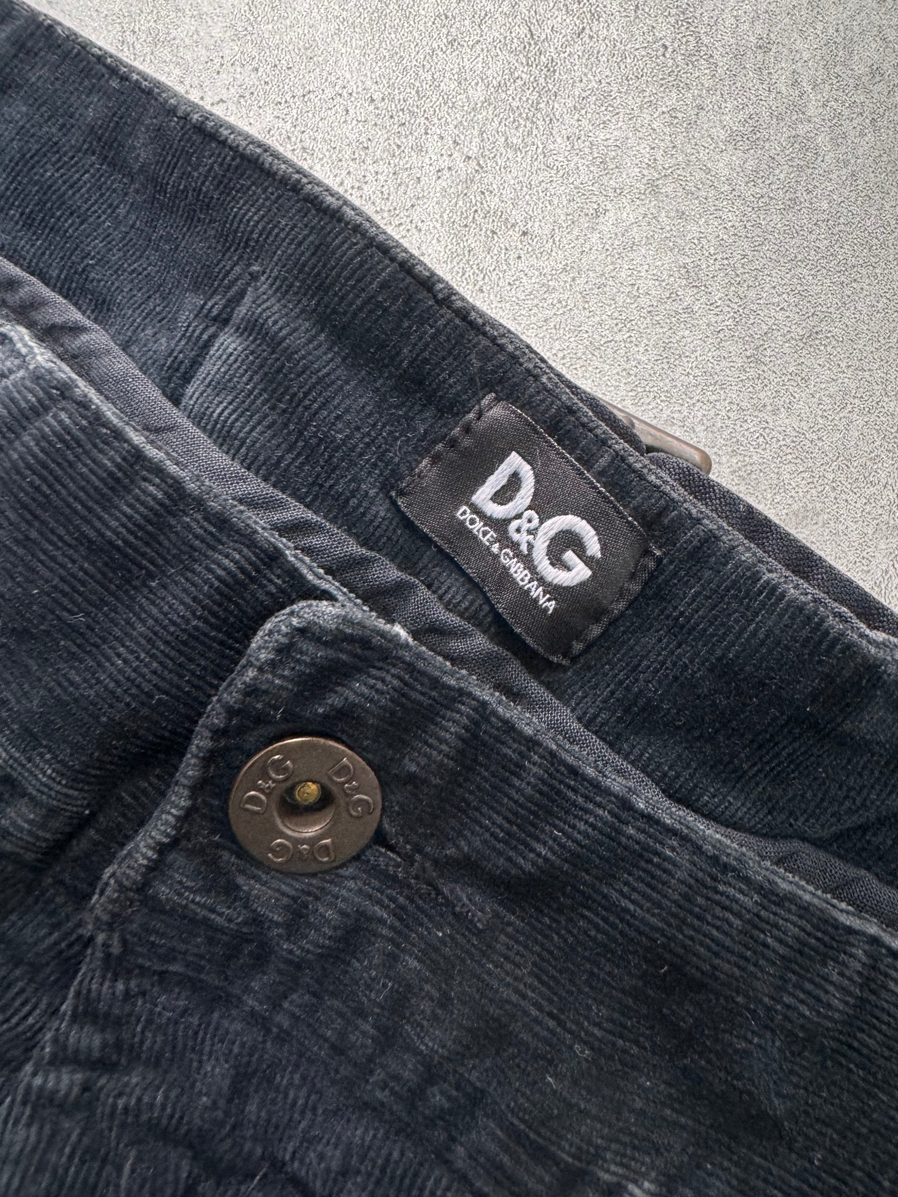 2010s Dolce & Gabbana Navy Hybrid Velvet Cargo Pants