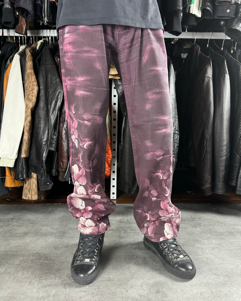 AW2000 Roberto Cavalli Floral Purple Spectrum Pants