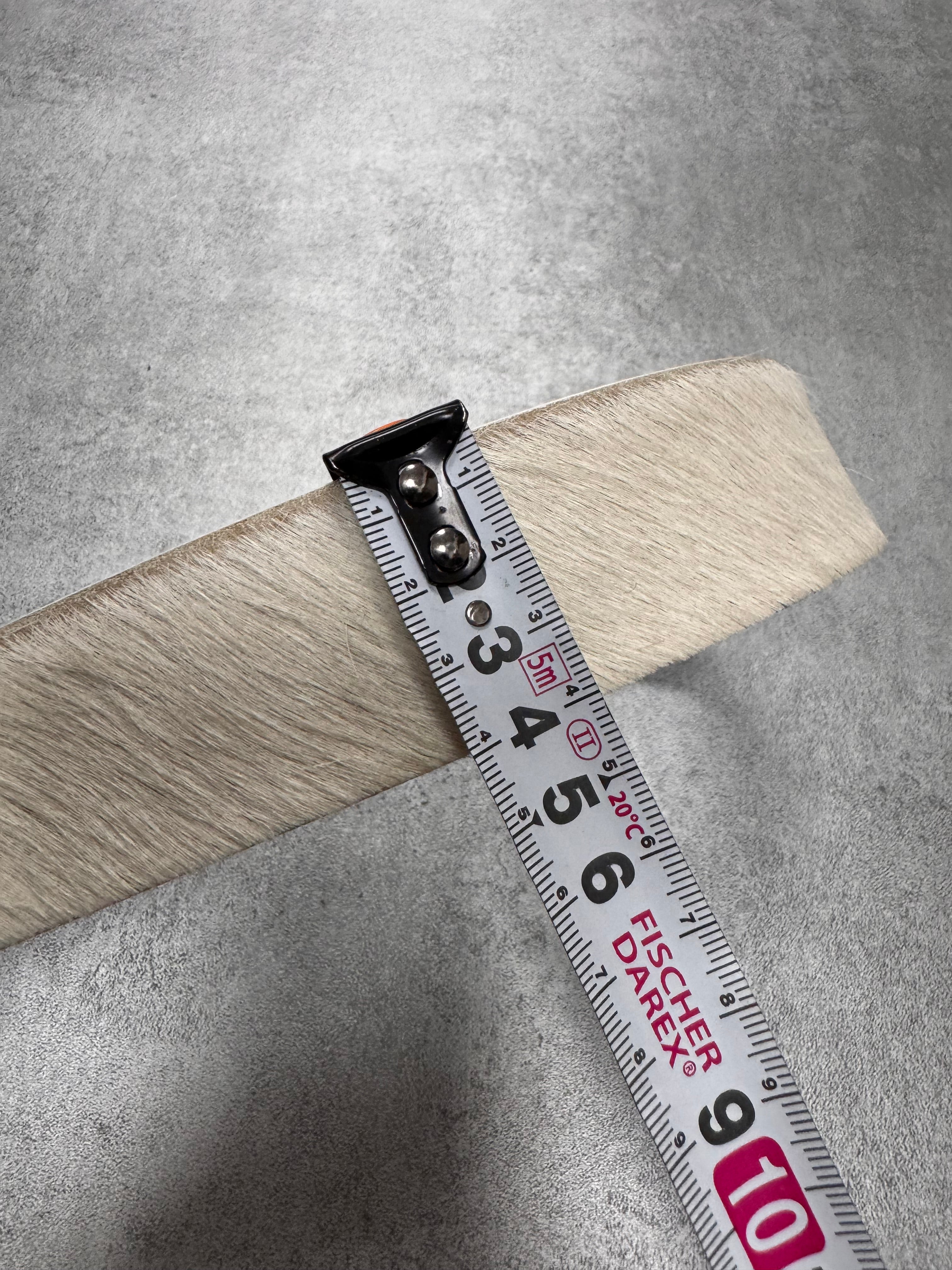 Cavalli White Pony Hair Leather Belt