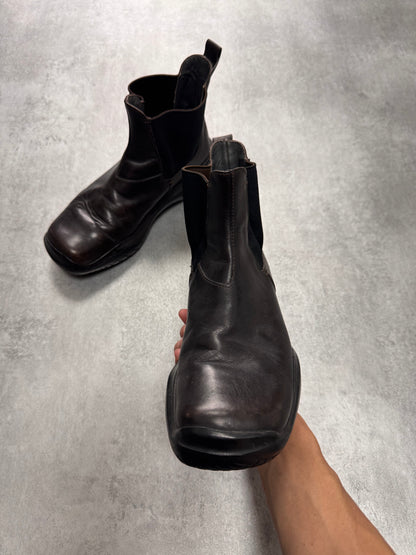 FW1999 Prada Brown Leather Boots (42eu/us8,5)