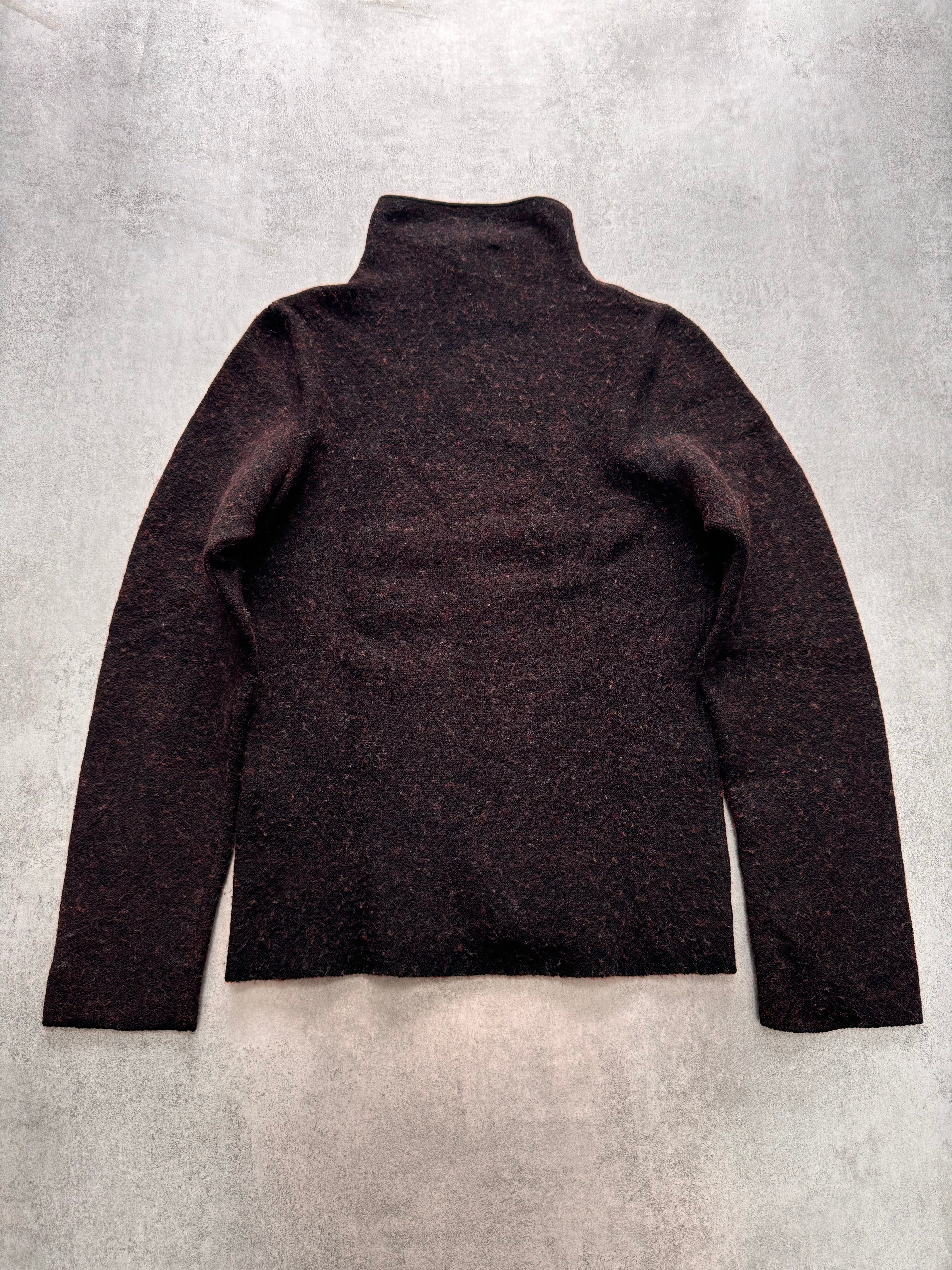 1990s Roberto Cavalli Red Fire High Neck Sweater (S/M)