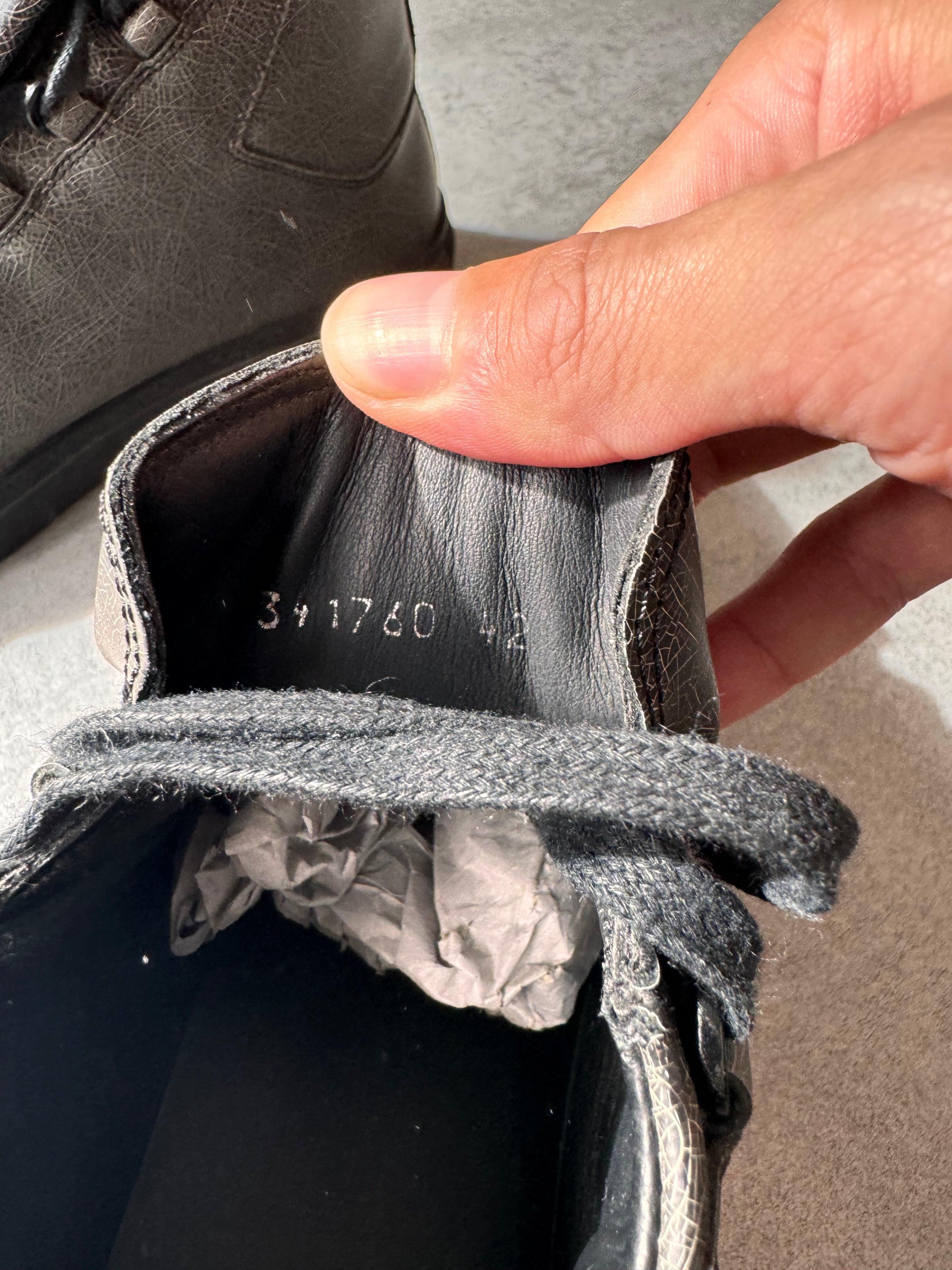 Balenciaga Arena High Cracked Grey Print Sneakers