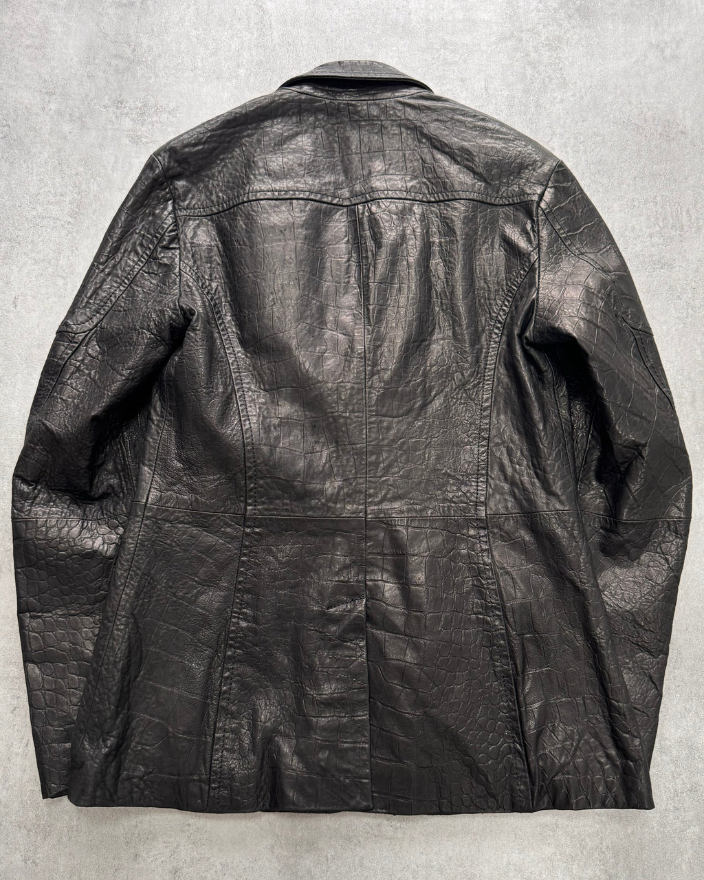 SS2009 Cavalli Crocodile Effect Leather Jacket