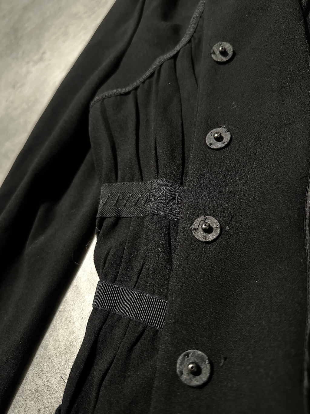 SS2007 Prada Black Pleats Shirt