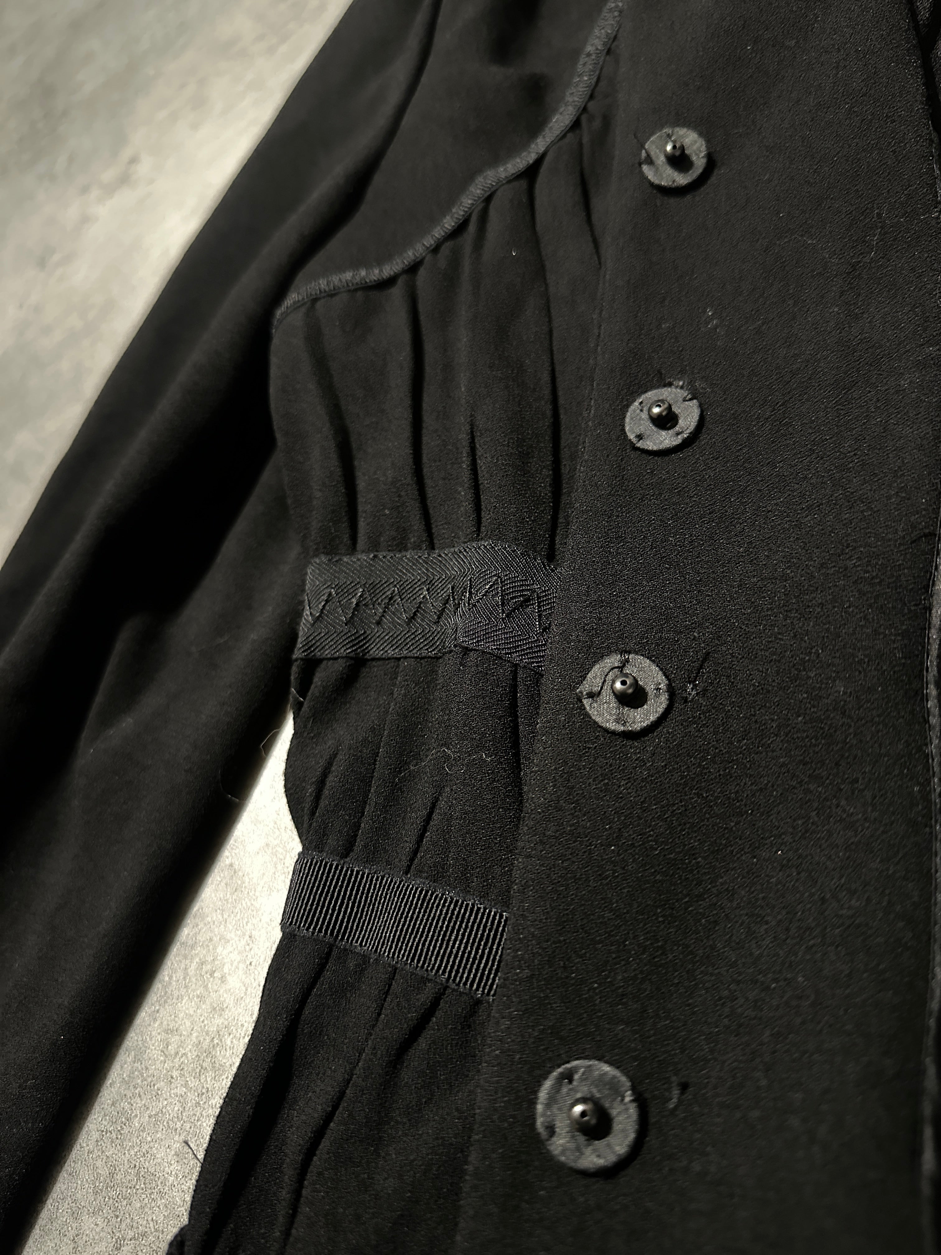 SS2007 Prada Black Pleats Shirt