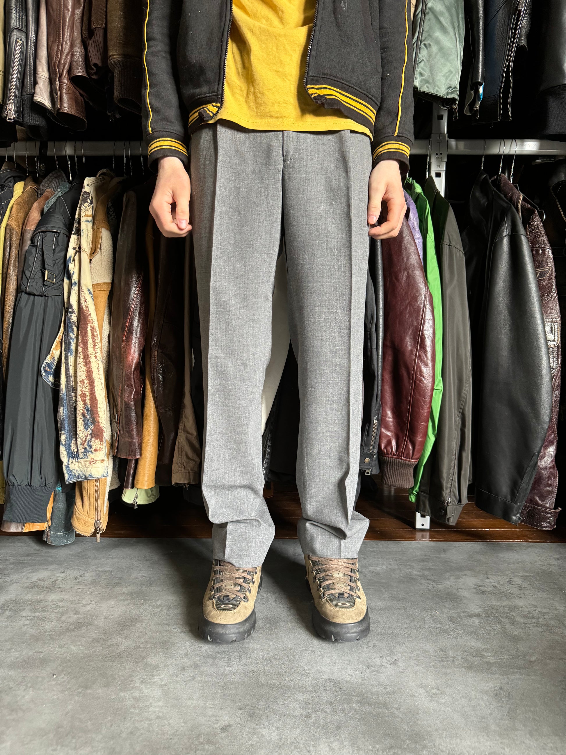 2010s Balmain Grey Straight Alpha Pants (S) - 2