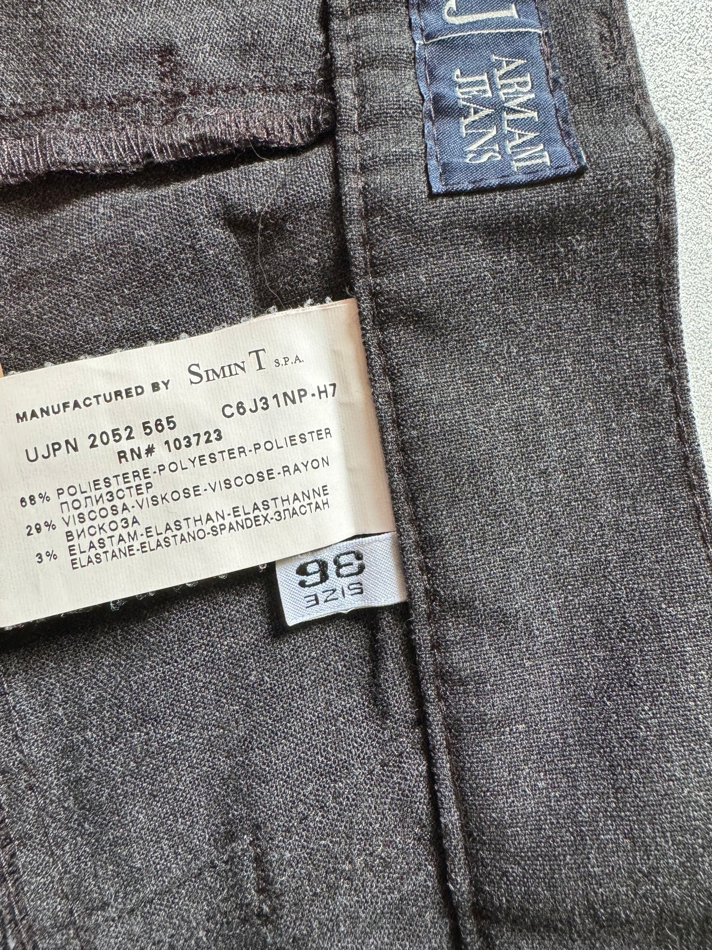 2000s Armani Anthracite Cozy Pants   (XL) - 7