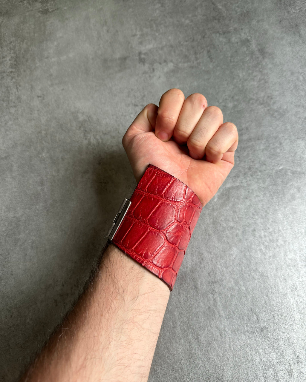 Isaac Sellam x Scunzani Genuine Red Crocodile Avant-Garde Astro Bracelet (OS) - 3