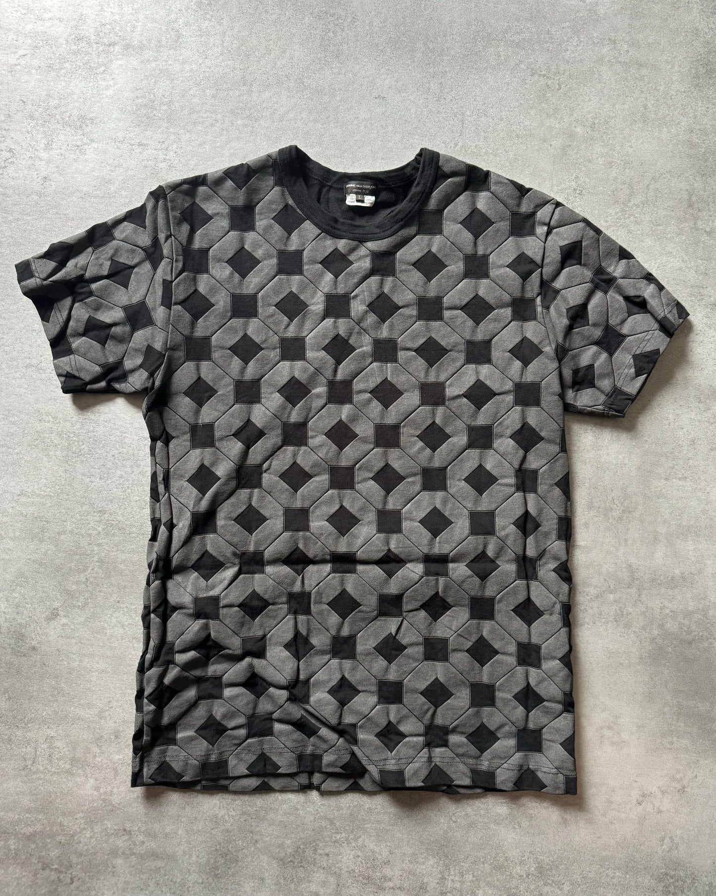 SS2018 Comme des Garçons Homme Plus Geometrical Leather Tee-Shirt (L) - 1