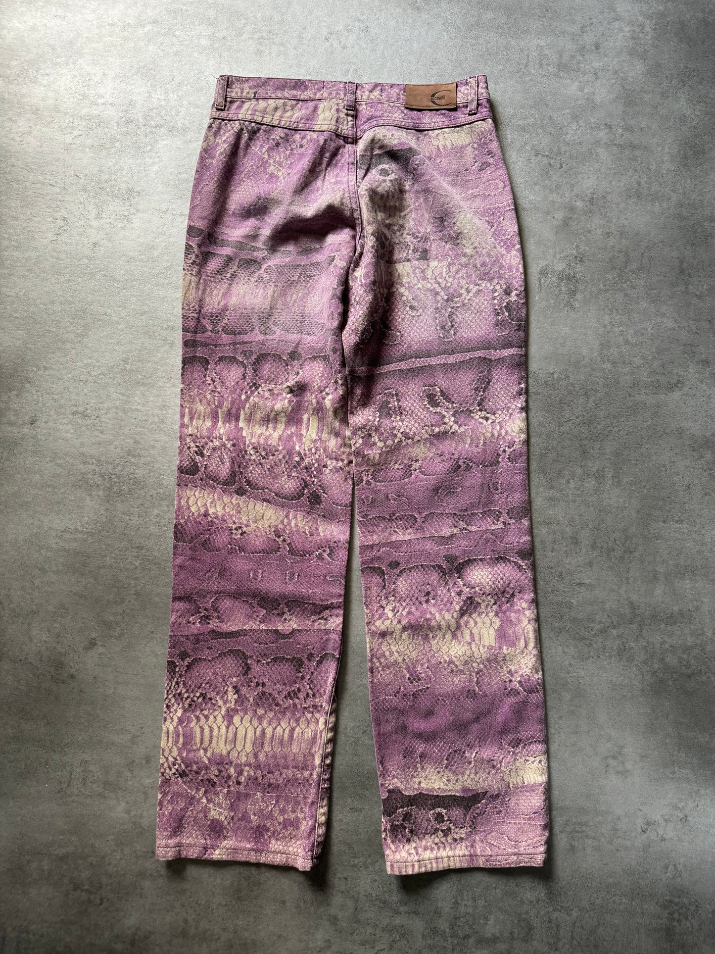 SS2005 Cavalli Twilight Python Purple Liquid Pants (XS) - 7