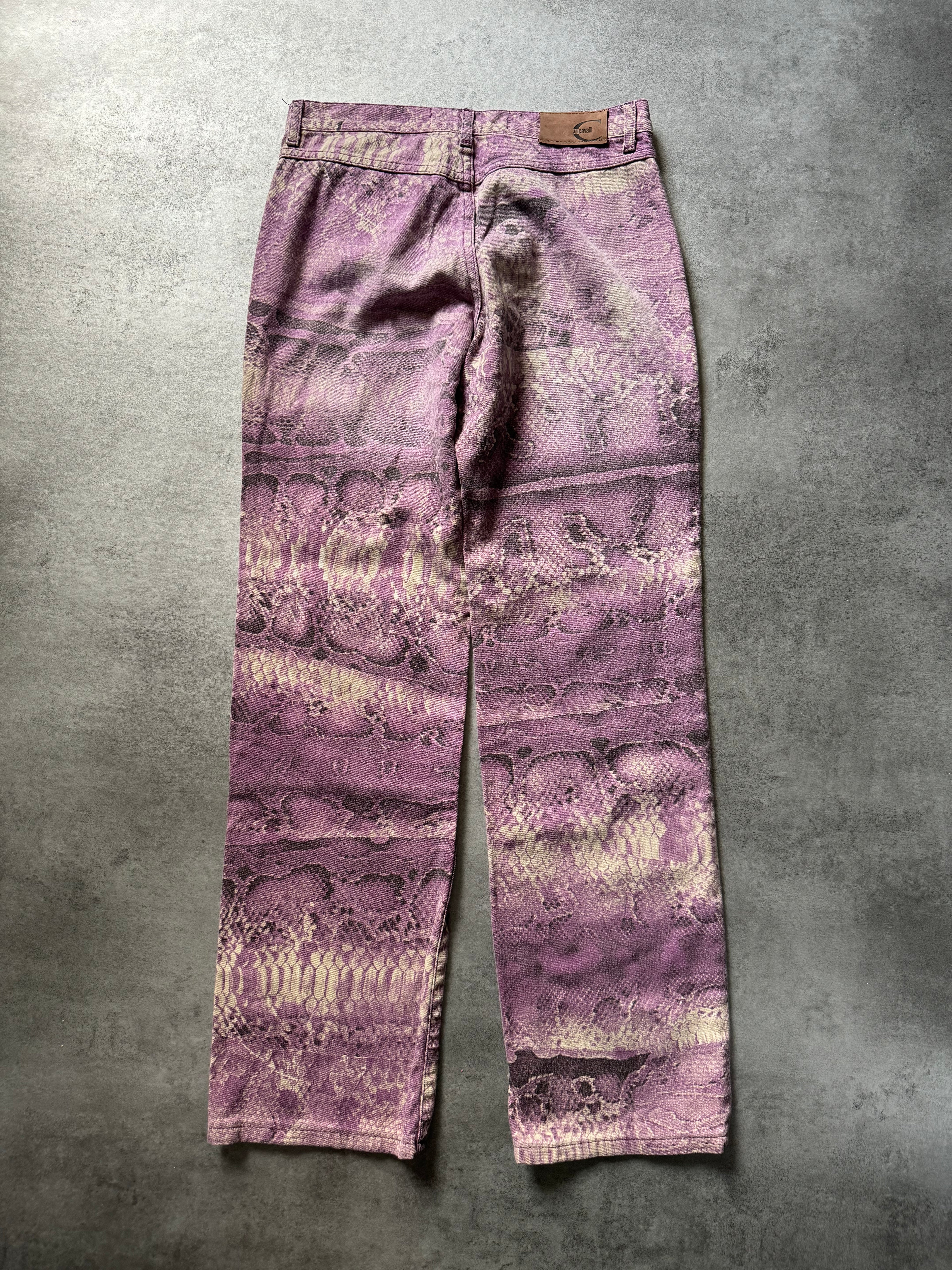 SS2005 Cavalli Twilight Python Purple Liquid Pants (XS) - 7