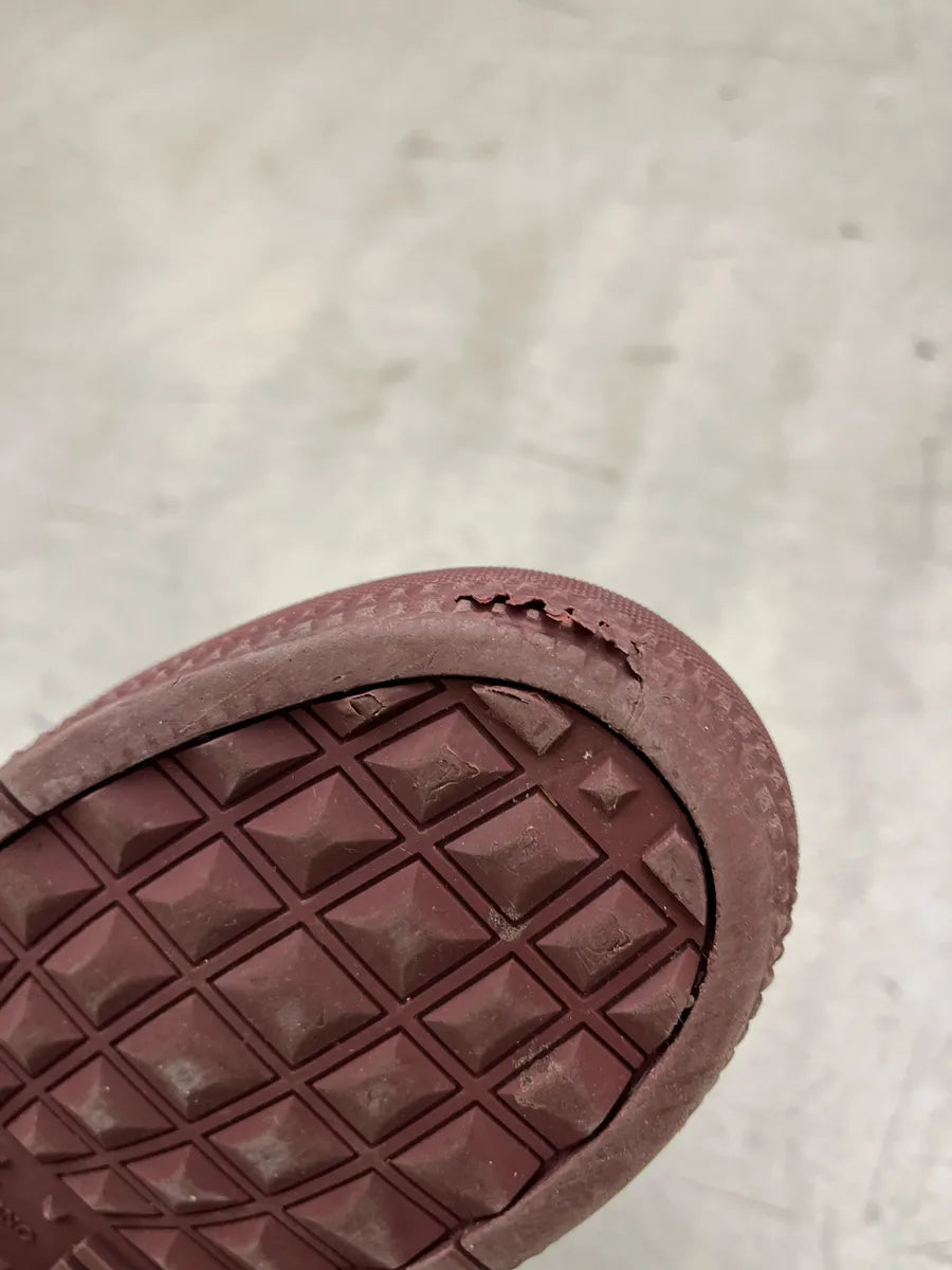Valentino Camo Rockstud Burgundy High Leather Sneakers FPVYkCum 8