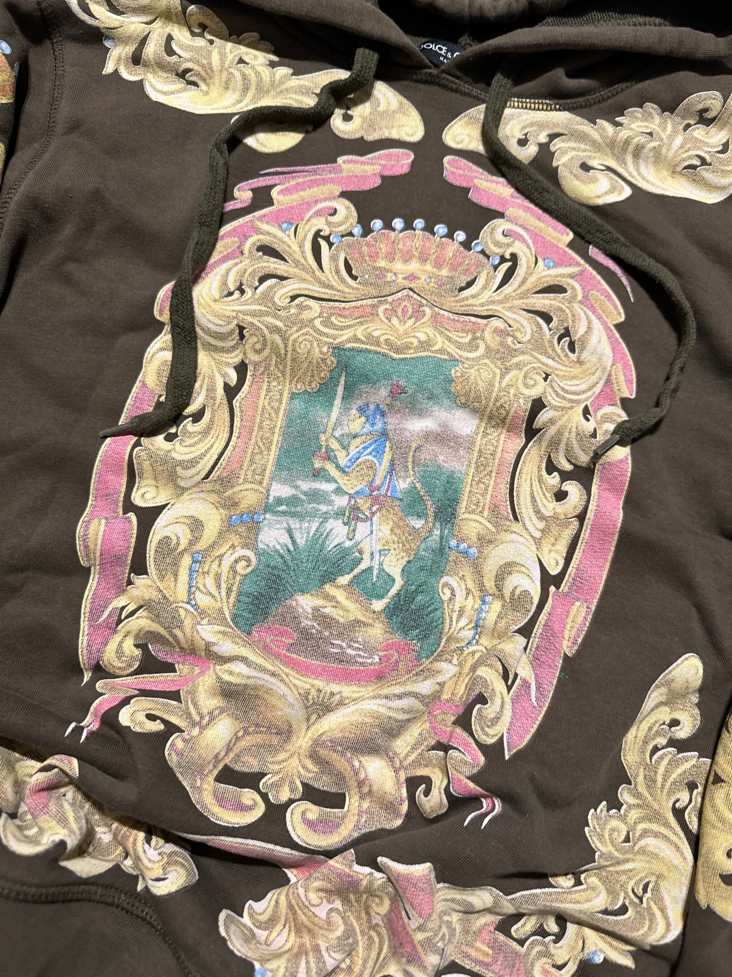 2000s Dolce & Gabbana Royal Fleur de Lys Dynasty Hoodie  (S) - 9