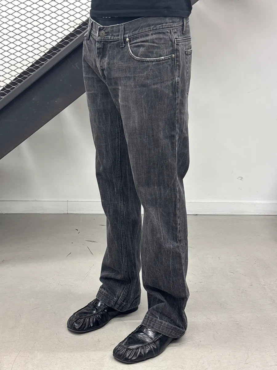 AW2007 Gucci Black Denim Straight Leg Jeans by Frida Giannini FWWIbAZx 2