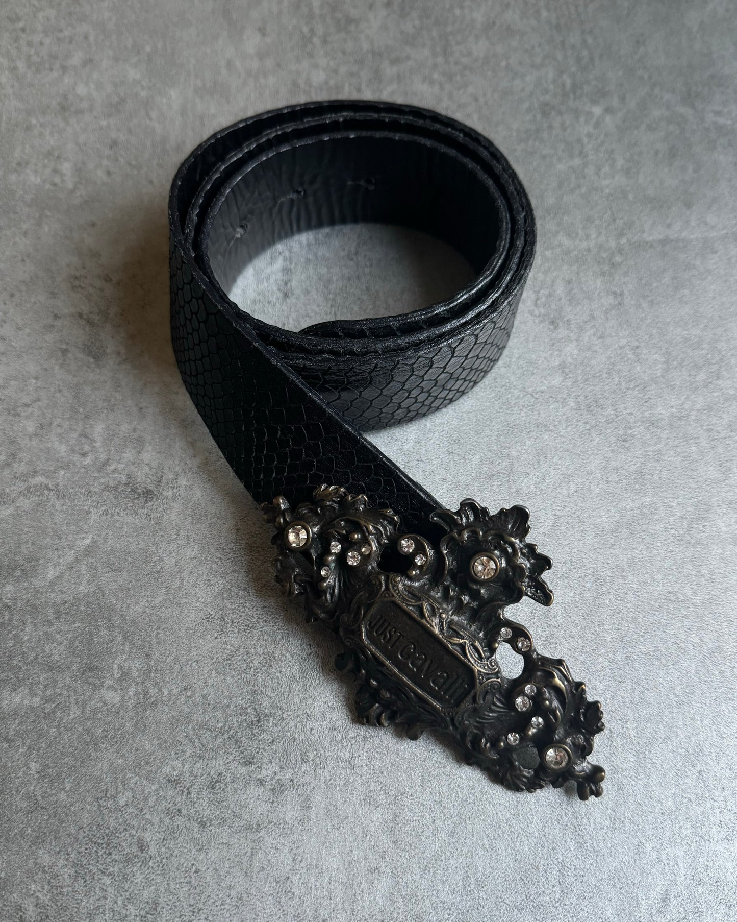 SS2008 Cavalli Black Royal Premium Belt (OS) - 2