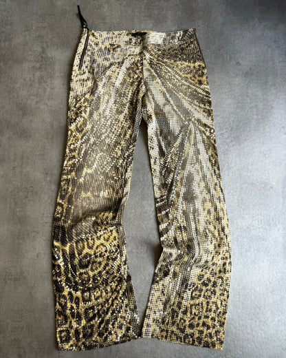 SS2003 Roberto Cavalli Luxurious Leopard Print Pants (S/M) - 1