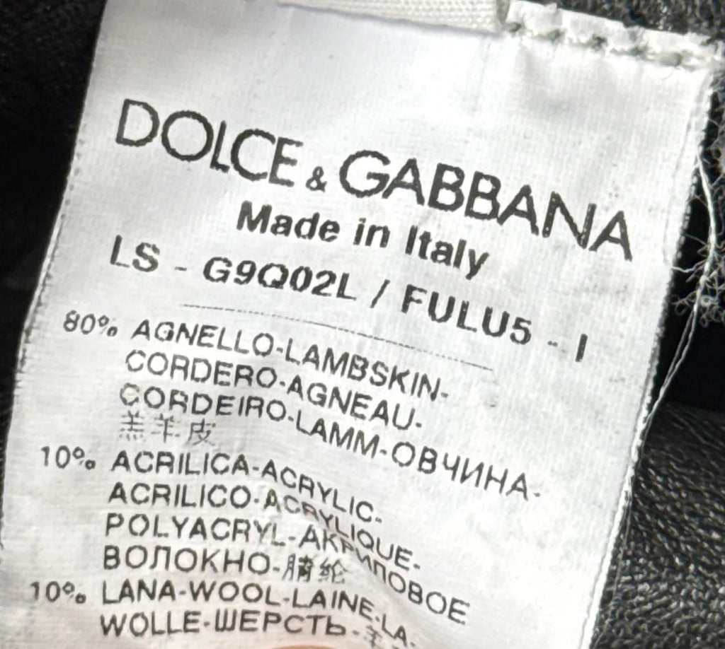 2010s Dolce & Gabbana Black Eroded Leather Zip-Up Bomber Jacket FYKWuuOc 10