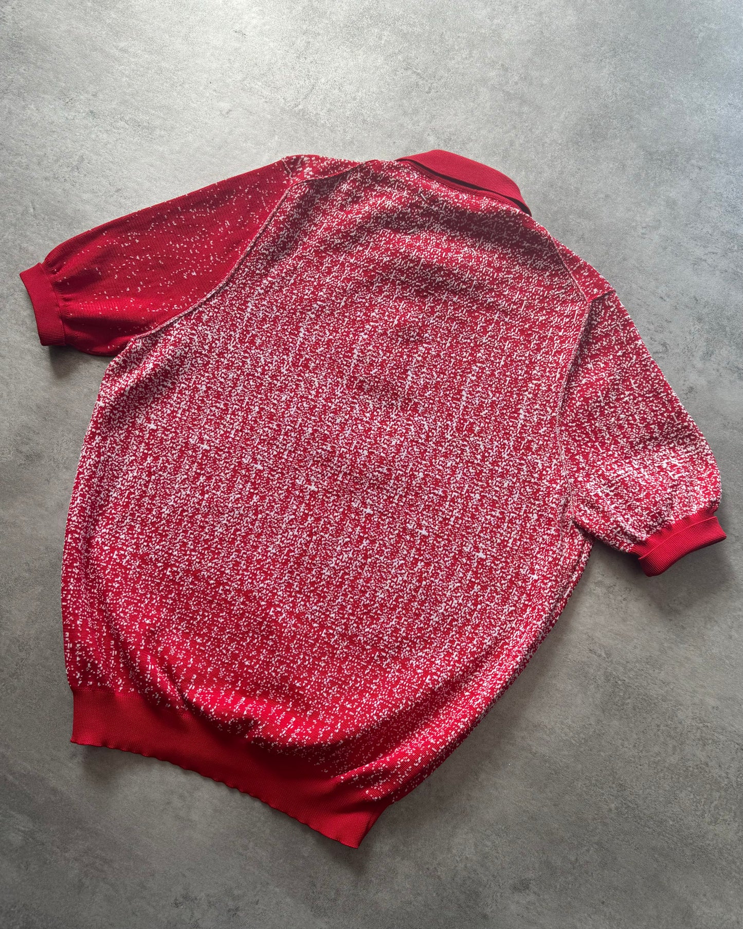 SS2017 Maison Margiela Pixelized Red Human Polo Shirt (S) - 6