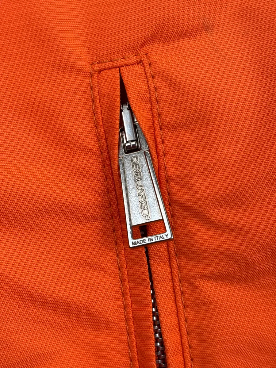 SS2014 Dsquared2 Orange Asymmetric Light Nylon Jacket FfhxMuNy 9