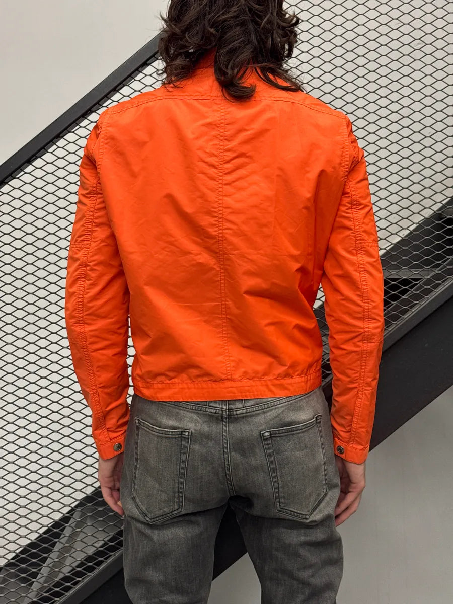 SS2014 Dsquared2 Orange Asymmetric Light Nylon Jacket FfhxMuNy 2