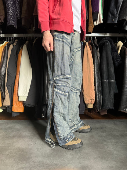 2000s Dolce & Gabbana Brut Avant-Garde Cozy Flared Denim Jeans (L) - 6