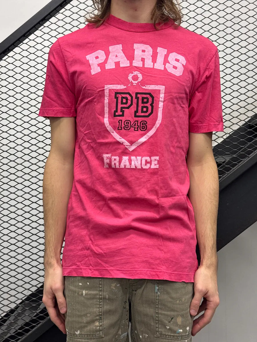 SS2012 Pierre Balmain Pink Paris France PB 1946 T-Shirt FnCFdYBx 1