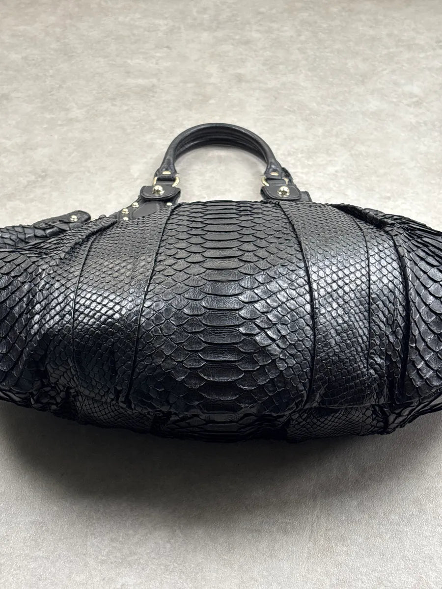 Gucci Black Python Studded Handle Bag FqWlpFfG 15
