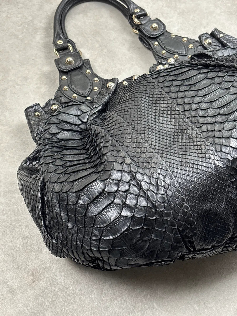 Gucci Black Python Studded Handle Bag FqWlpFfG 4